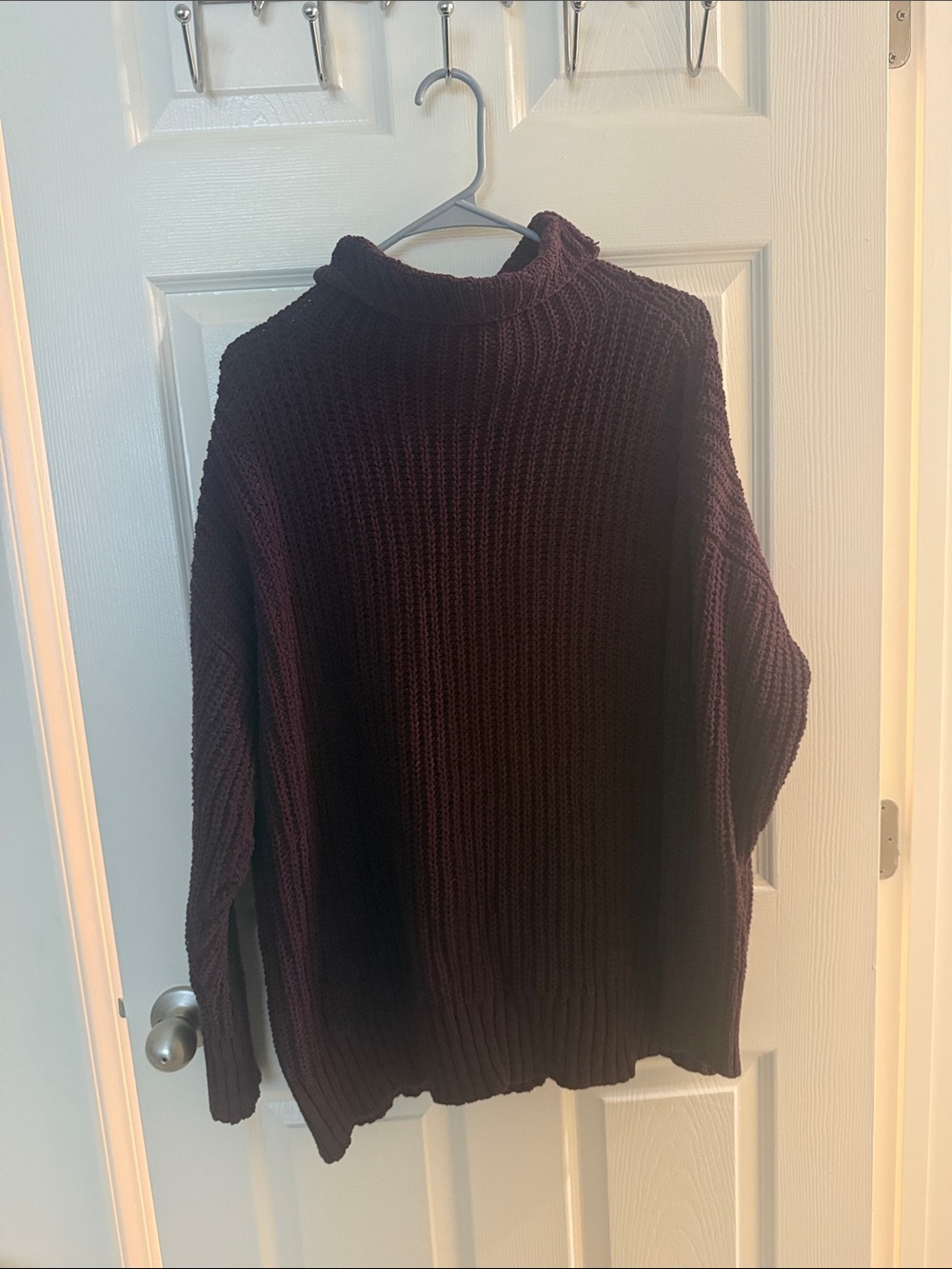aerie Ribbed Turtleneck Sweater - Dark Burgundy
